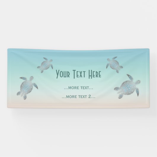 Schildkröten Beach Style Seeküste Banner (Horizontal)