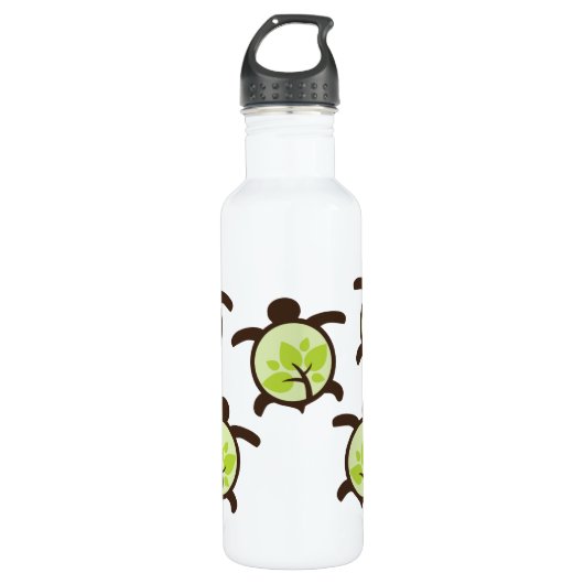 Schildkröten Bio Planet Aluminium Edelstahlflasche (Vorderseite)