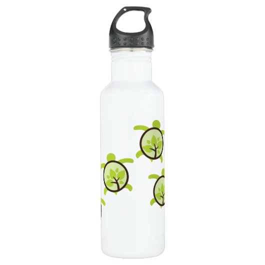 Schildkröten Bio Planet Aluminium Trinkflasche (Vorderseite)