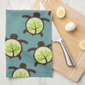 Schildkröten Bio Planet Custom Küche & Badetuch Küchentuch (Viertel Falte)