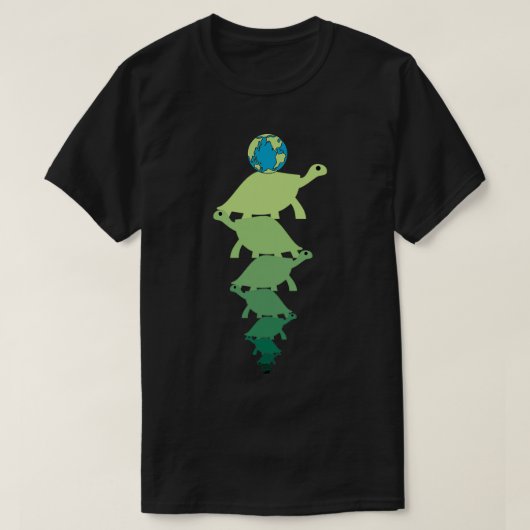Schildkröten bis hinunter zur Kabeljau-Wahrnehmung T-Shirt (Design vorne)