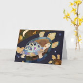 Schildkröten-Blankarte Karte (Gelbe Blume)