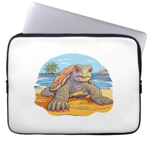 Schildkröten-Carton-Strand Laptopschutzhülle