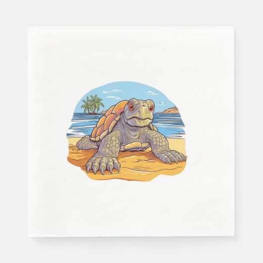 Schildkröten-Carton-Strand Serviette (Vorderseite)
