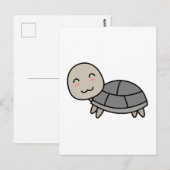 Schildkröten-Cartoon-Tier Postkarte (Vorne/Hinten)