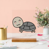 Schildkröten-Comic-Tier Acrylschild (Hochzeit)