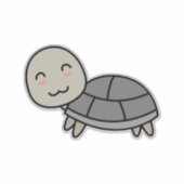 Schildkröten-Comic-Tier Aufkleber (Vorderseite)
