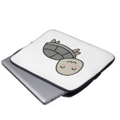 Schildkröten-Comic-Tier Laptopschutzhülle (Vorne Knopf)