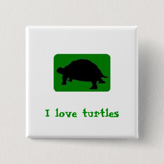 Schildkröten der Liebe I Button (Vorderseite)