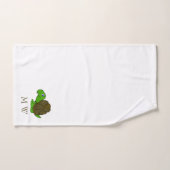 Schildkröten-Design Monogramm Badhandtuch Set (Handtuch)