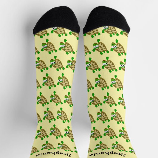 Schildkröten-Design personalisiert Socken (Oben)