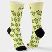 Schildkröten-Design personalisiert Socken (Gewinkelt)