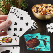 Schildkröten-Design personalisierte Spielkarten (In Situ)