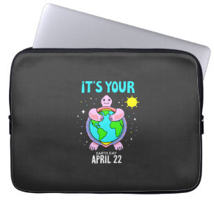 Schildkröten-Design zum Tag der Erde 22. April für Laptopschutzhülle