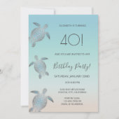 Schildkröten Einladung (Vorderseite)