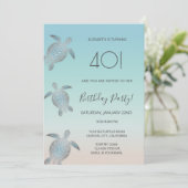 Schildkröten Einladung (Stehend Vorderseite)