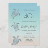 Schildkröten Einladung (Vorne/Hinten)