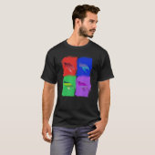Schildkröten Farbenfrohe Pop Kunst T-Shirt (Vorne ganz)