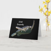 Schildkröten Foto Beileid Karte (Gelbe Blume)