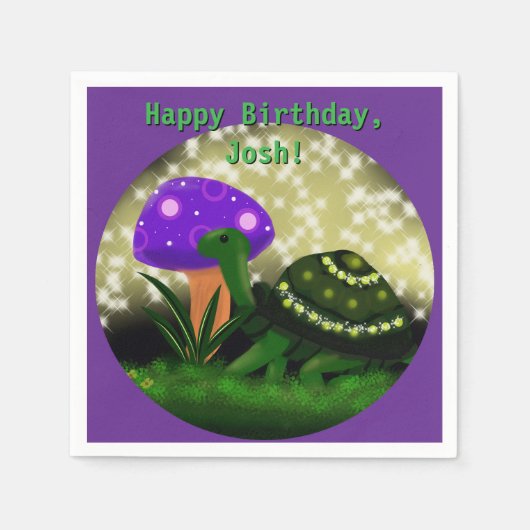 Schildkröten, Funkelnd PapierNapkins Serviette (Vorderseite)