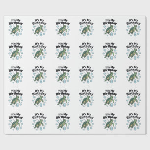 Schildkröten-Geburtstags-Shirt-Design_1 Geschenkpapier