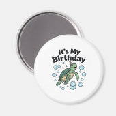 Schildkröten-Geburtstags-Shirt-Design_1 Magnet (Vorderseite/Rückseite)