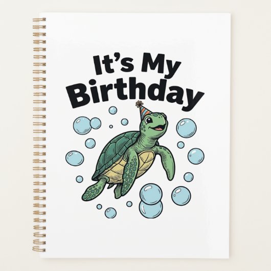 Schildkröten-Geburtstags-Shirt-Design_1 Planer (Vorderseite)