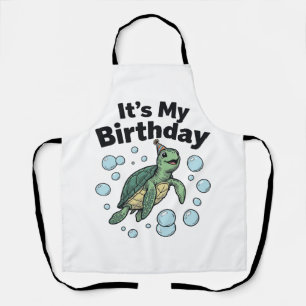 Schildkröten-Geburtstags-Shirt-Design_1 Schürze