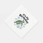 Schildkröten-Geburtstags-Shirt-Design_1 Serviette (Ecke)