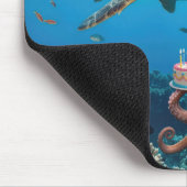Schildkröten-Geburtstagsfeier mit Oktopus Mousepad (Ecke)