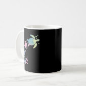 Schildkröten Gefärbte Krawatte Niedlich Sea Turtle Kaffeetasse (Vorderseite Links)