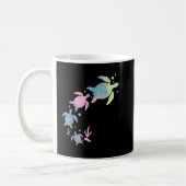 Schildkröten Gefärbte Krawatte Niedlich Sea Turtle Kaffeetasse (Links)