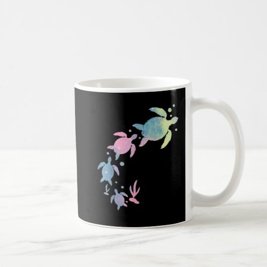 Schildkröten Gefärbte Krawatte Niedlich Sea Turtle Kaffeetasse (Rechts)