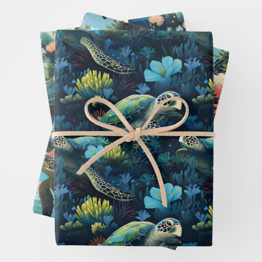 Schildkröten Geschenkpapier Set (Beispiel)