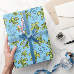 Schildkröten-Geschenkpapier, Wasserfarben-Geschenk Geschenkpapier
