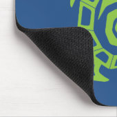 Schildkröten Grün und Blau Grafik Mousepad (Ecke)
