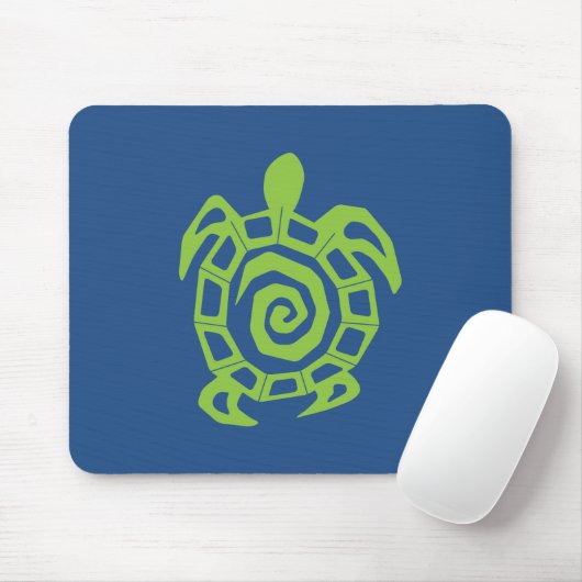 Schildkröten Grün und Blau Grafik Mousepad (Mit Mouse)