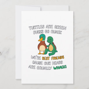 Schildkröten, Grüne Enten Dankeskarte