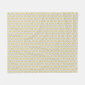 Schildkröten-Hexagon-Muster-Gelb-Grau Fleecedecke (Vorderseite (Horizontal))