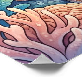 Schildkröten-Illustration Poster (Ecke)
