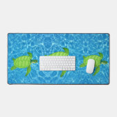 Schildkröten im Grünen auf türkisfarbenem Wasser Schreibtischunterlage (Tastatur & Maus)