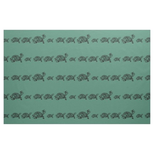 Schildkröten in einer Linie Stoff (Fat Quarter (45,7 x 55,9 cm))