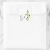 Schildkröten in Top Hats Vielen Dank Quadratischer Aufkleber (Tasche)