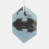 Schildkröten-Interaktions-Schmuck Ornament Aus Glas (Vorderseite Links)