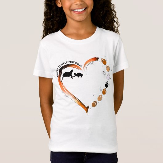 Schildkröten Jede Schildkröte zählt Golden Heart P T-Shirt (Vorderseite)