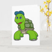 Schildkröten-Kappe Karte (Gelbe Blume)