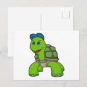 Schildkröten-Kappe Postkarte (Vorne/Hinten)
