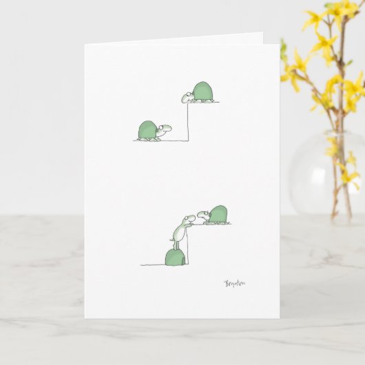 Schildkröten Karte (Gelbe Blume)