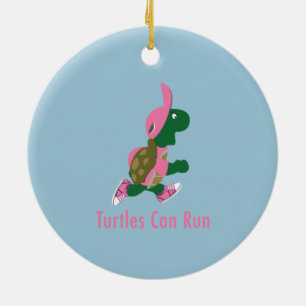 Schildkröten können rennen keramik ornament
