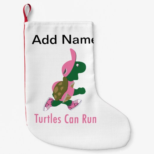 Schildkröten laufen kleiner weihnachtsstrumpf (Vorderseite)